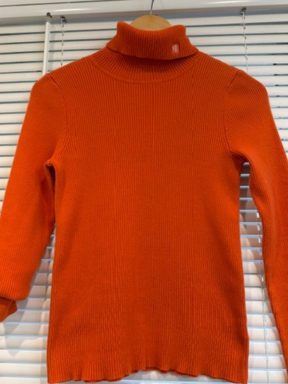 Ralph Lauren Orange Cotton Turtleneck Sweater PM